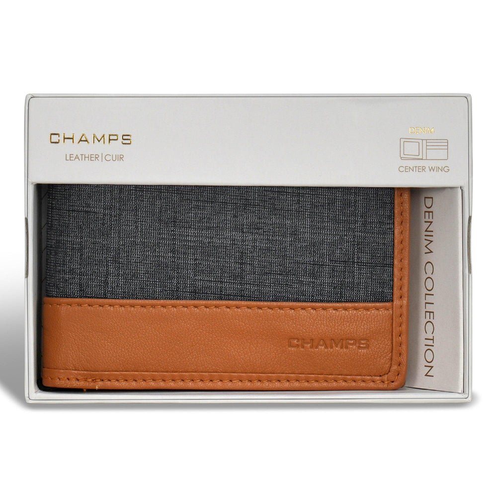 Denim / Leather Center Wing Wallet EX-STOCK Canada