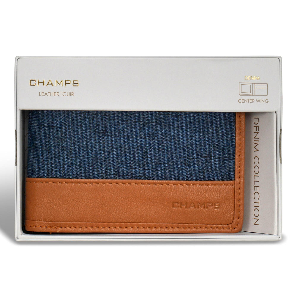 Denim / Leather Center Wing Wallet EX-STOCK Canada