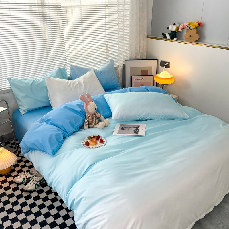 Macaron Washed Cotton Brushed Gradient Duvet Cover EX-STOCK Canada