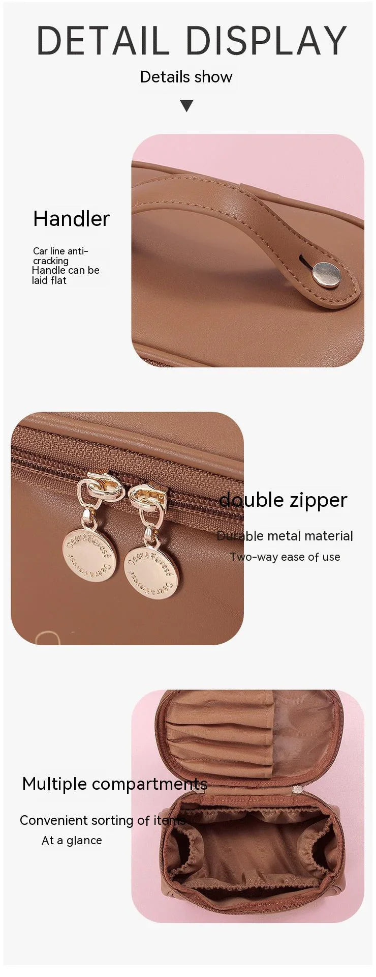 Borsa per cosmetici da viaggio portatile a grande capacitàEX-STOCK Canada