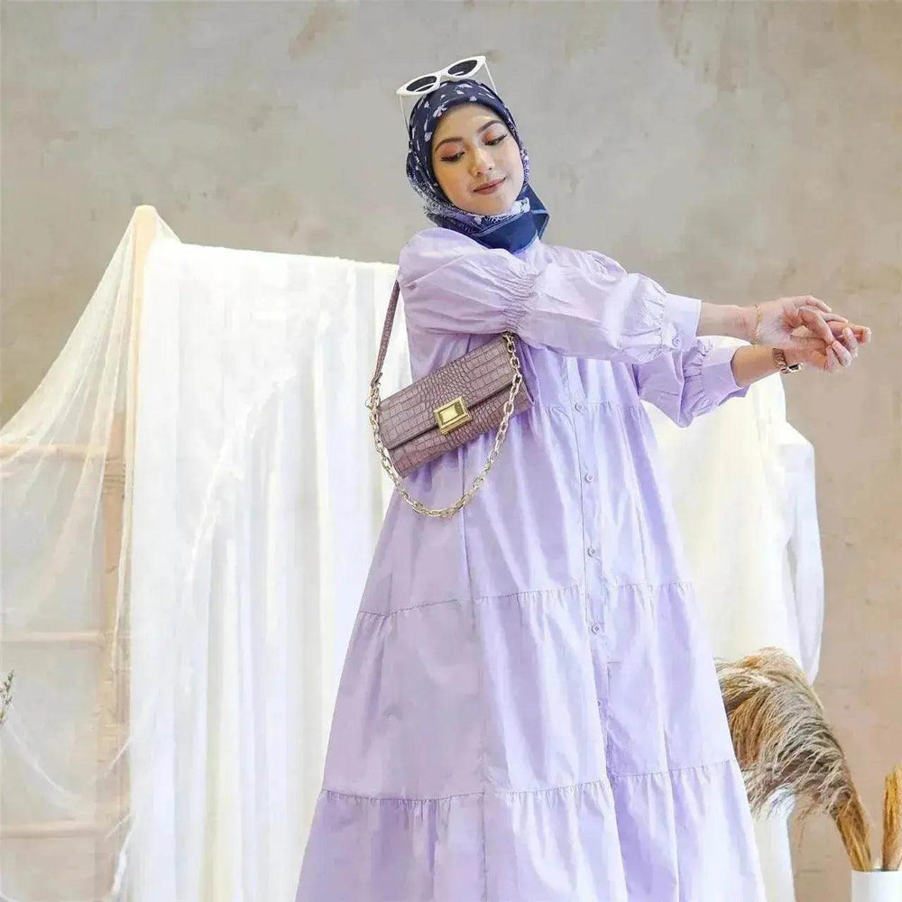 Robe en coton malais-indonésien avec patchwork arabe - EX-STOCK Canada