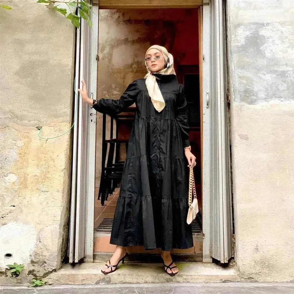 Robe en coton malais-indonésien avec patchwork arabe - EX-STOCK Canada