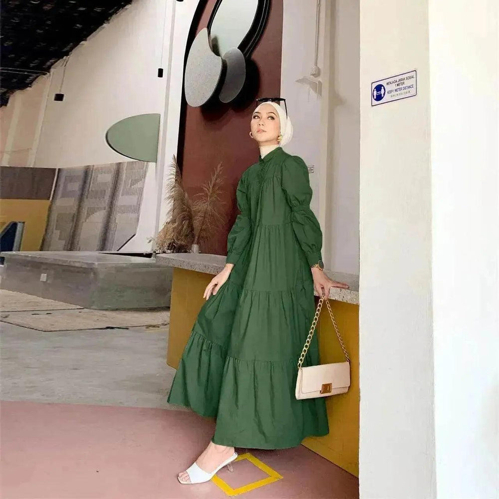 Robe en coton malais-indonésien avec patchwork arabe - EX-STOCK Canada