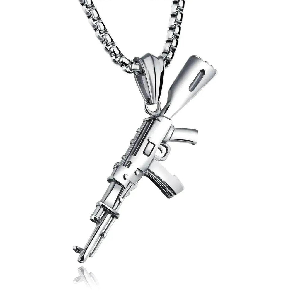 Men's AK47 Titanium Steel Street Hip-hop Electroplating Stainless Steel Gun Necklace - EX-STOCK Canada