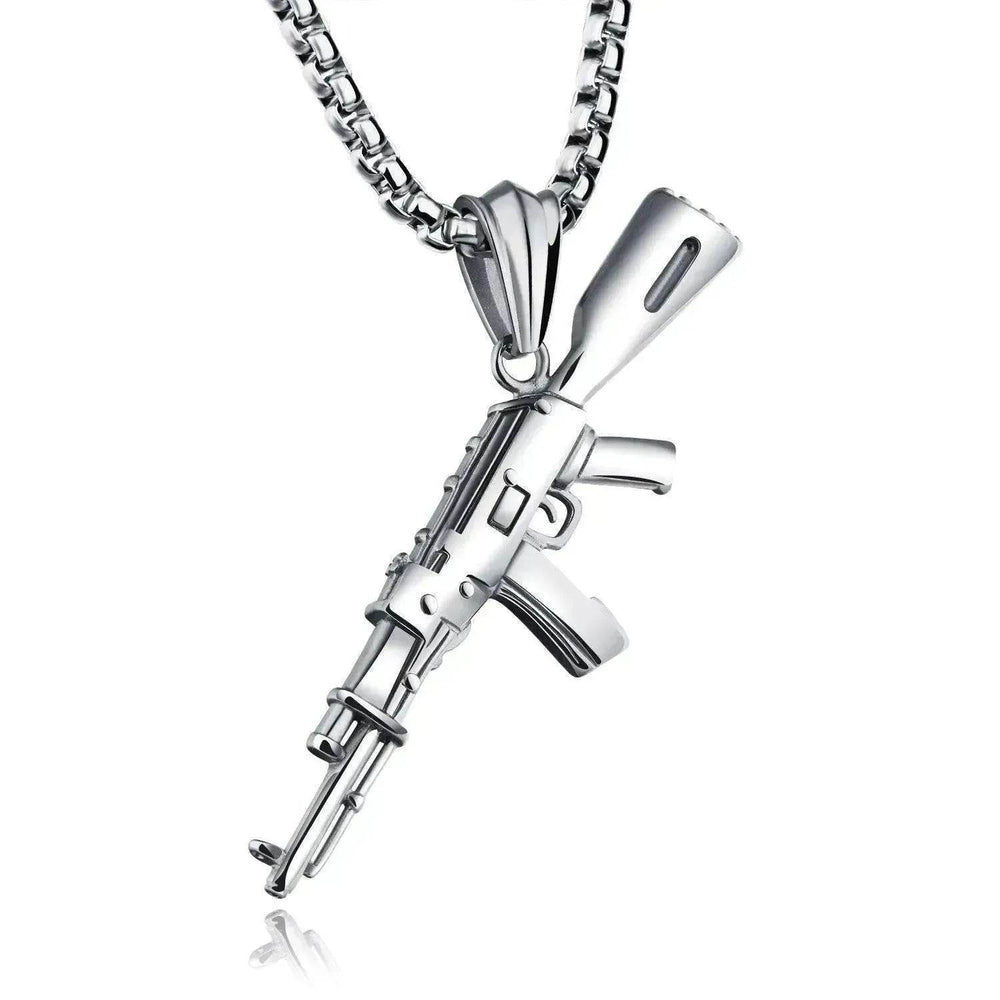 Men's AK47 Titanium Steel Street Hip-hop Electroplating Stainless Steel Gun Necklace - EX-STOCK Canada