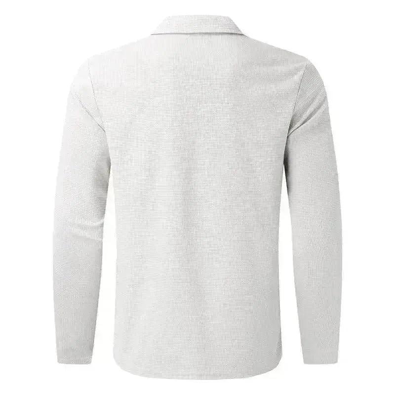 Veste pour homme à col à fermeture éclair style gaufré pour vêtements de sport de plein air - EX-STOCK Canada