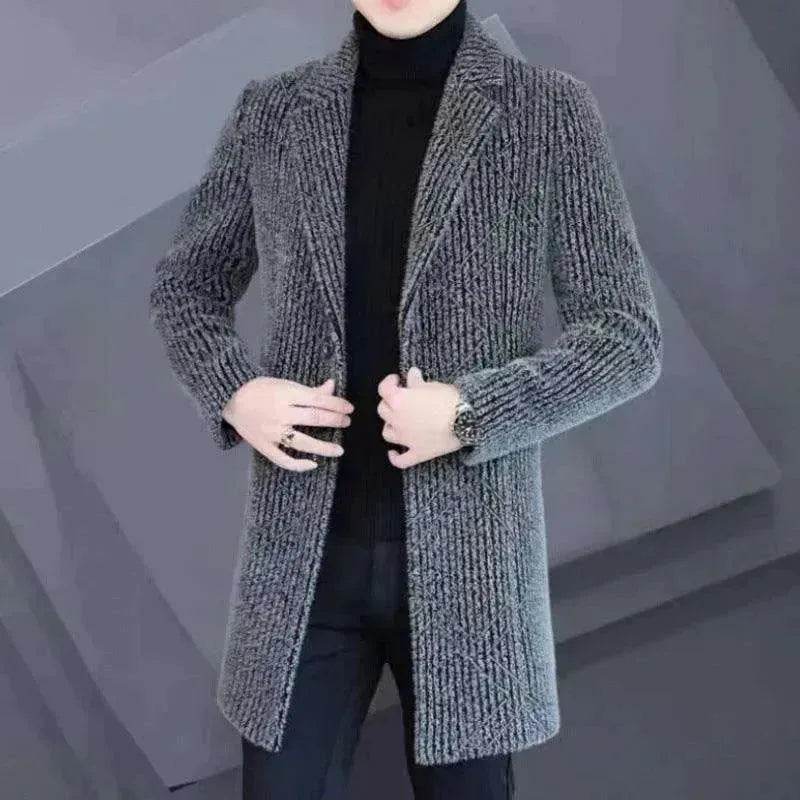 Men's Elegant Duster Mid-length Slim-fit Woolen Coat - EX-STOCK Canada