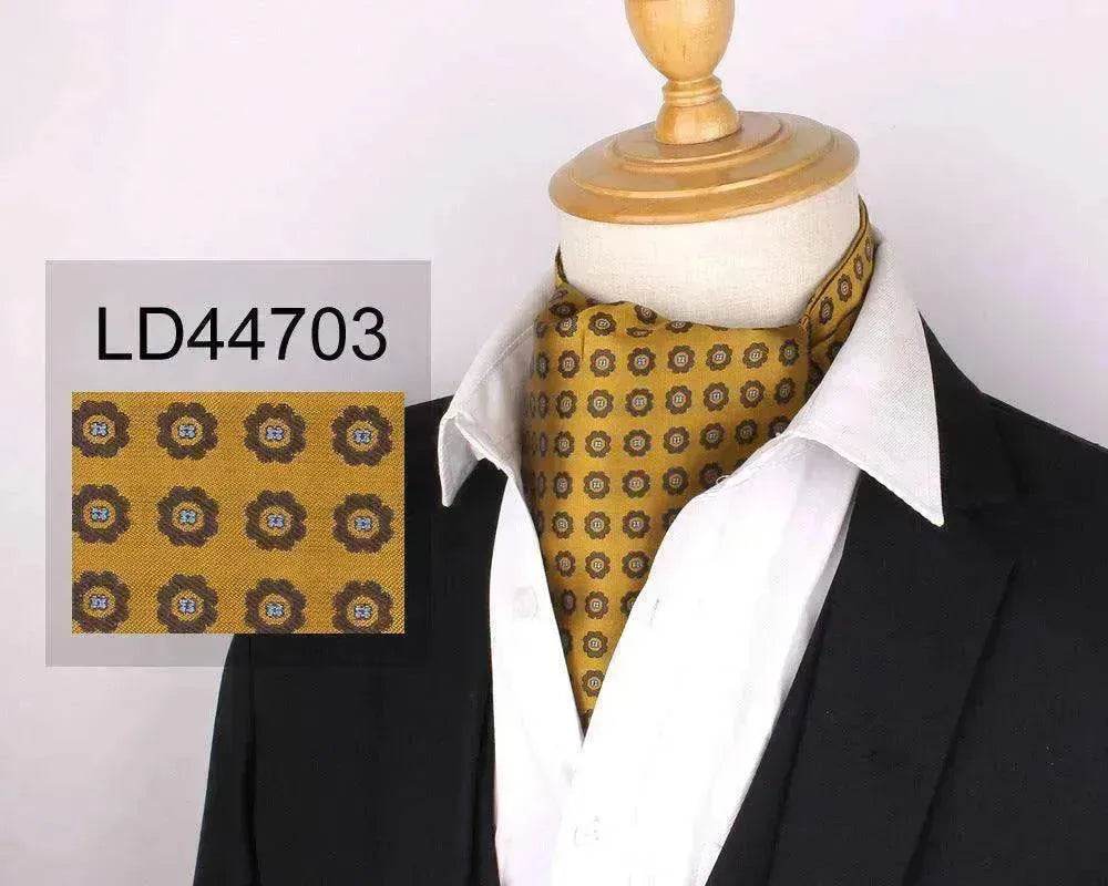 Men's Elegant Silk Scarf Floral Collar Mouth Napkin - EX-STOCK Canada