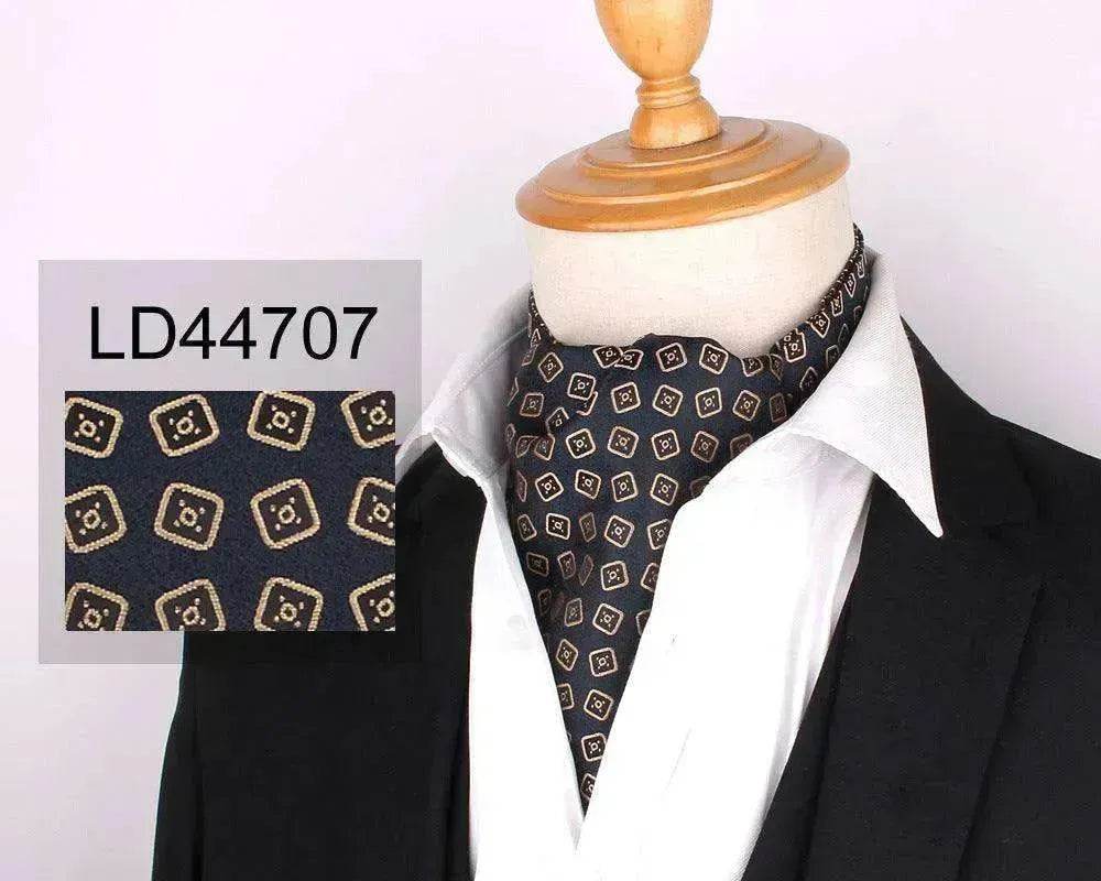 Men's Elegant Silk Scarf Floral Collar Mouth Napkin - EX-STOCK Canada