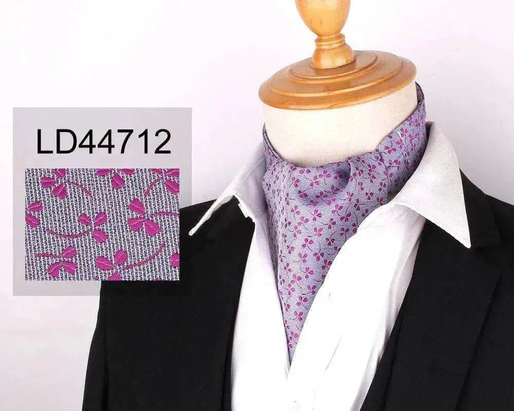 Men's Elegant Silk Scarf Floral Collar Mouth Napkin - EX-STOCK Canada