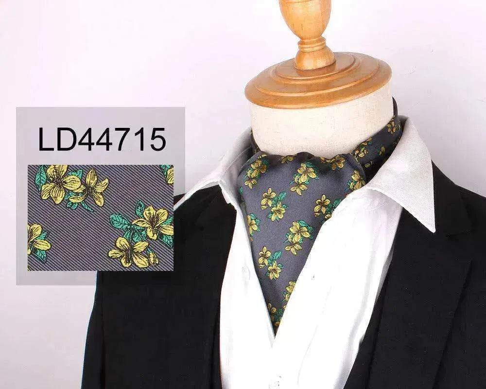 Men's Elegant Silk Scarf Floral Collar Mouth Napkin - EX-STOCK Canada