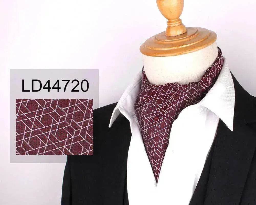 Men's Elegant Silk Scarf Floral Collar Mouth Napkin - EX-STOCK Canada
