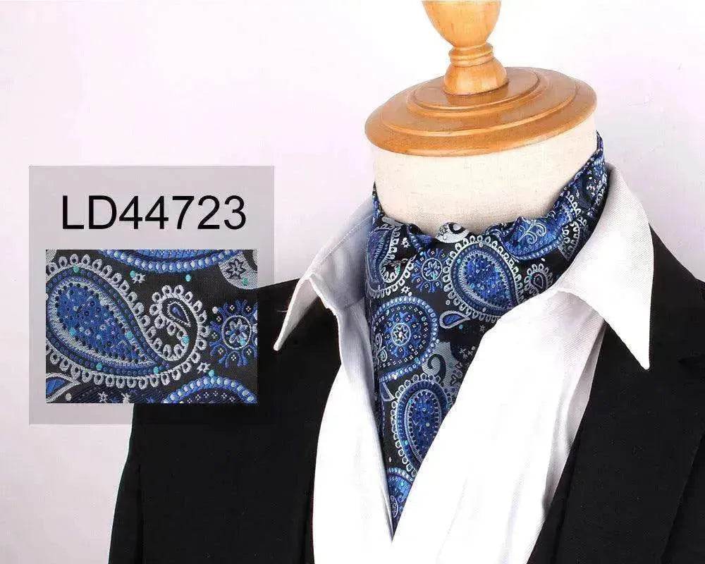 Men's Elegant Silk Scarf Floral Collar Mouth Napkin - EX-STOCK Canada
