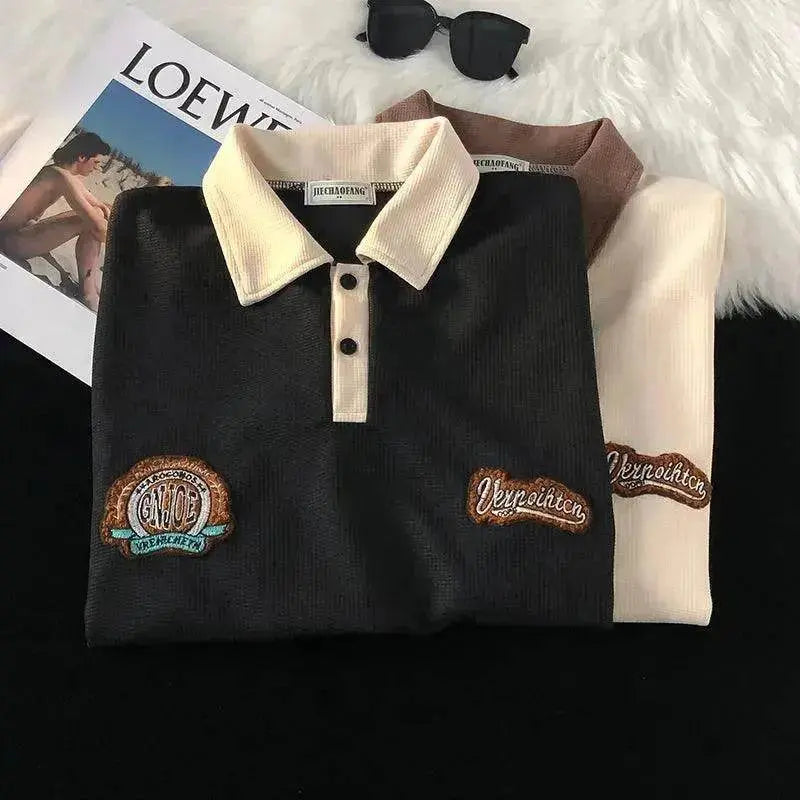 Men's Fashion Casual Retro Waffle Short Sleeve - EX-STOCK Canada