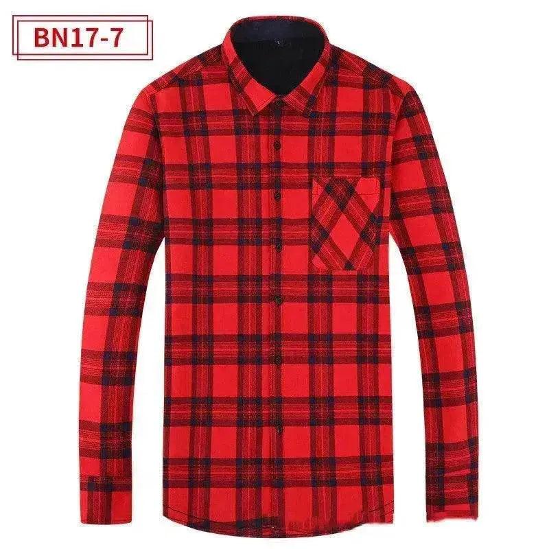 Chemise manteau à carreaux chaude décontractée pour hommes - EX-STOCK Canada