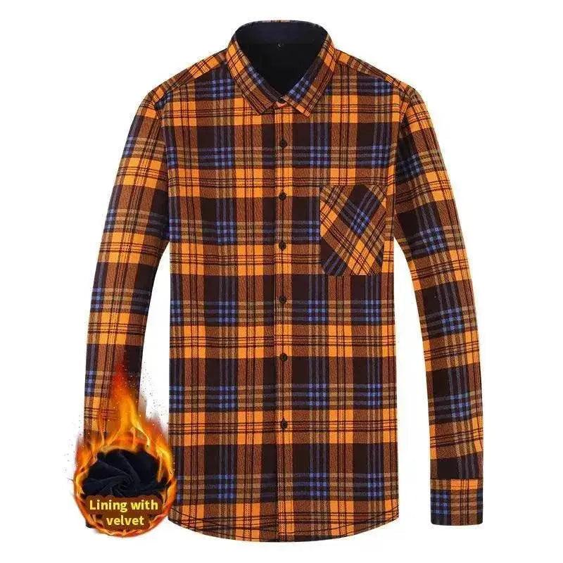 Chemise manteau à carreaux chaude décontractée pour hommes - EX-STOCK Canada