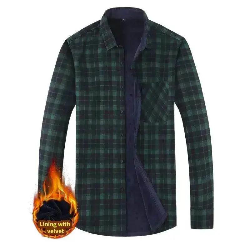 Chemise manteau à carreaux chaude décontractée pour hommes - EX-STOCK Canada