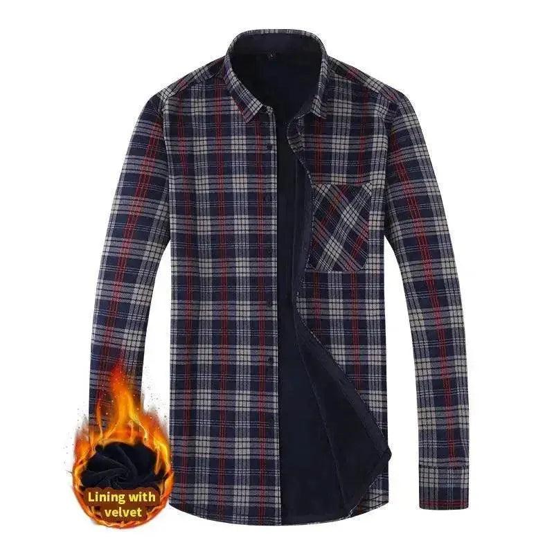 Chemise manteau à carreaux chaude décontractée pour hommes - EX-STOCK Canada