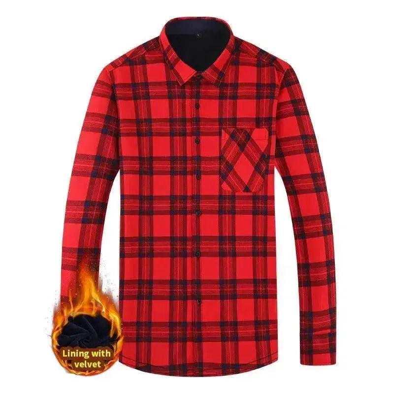 Chemise manteau à carreaux chaude décontractée pour hommes - EX-STOCK Canada