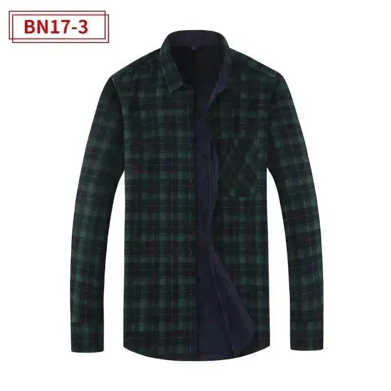 Men's Fashion Leisure Warm Plaid Shirt Coat - EX-STOCK Canada