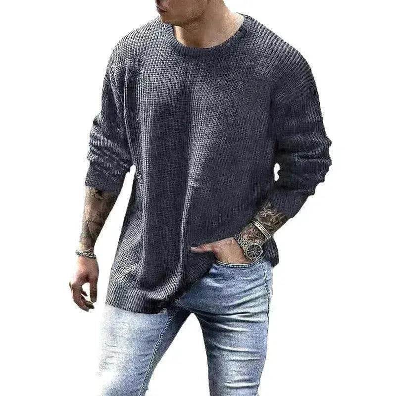 Men's Fashionable Knitted Pullover - EX-STOCK Canada