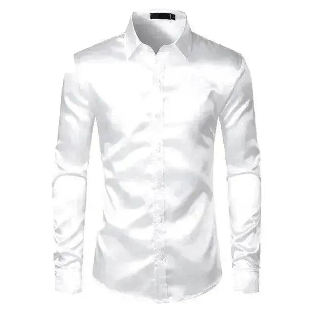Chemise pour homme en fibre de polyalcool vinylique satinée à la mode - EX-STOCK Canada