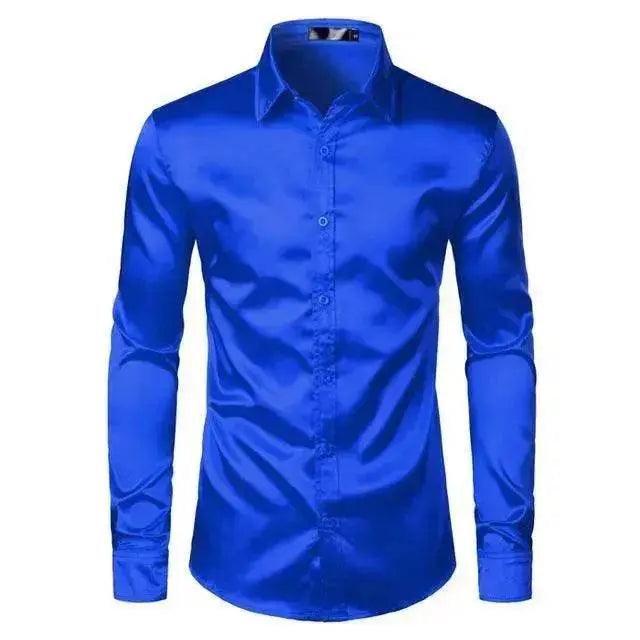 Chemise pour homme en fibre de polyalcool vinylique satinée à la mode - EX-STOCK Canada