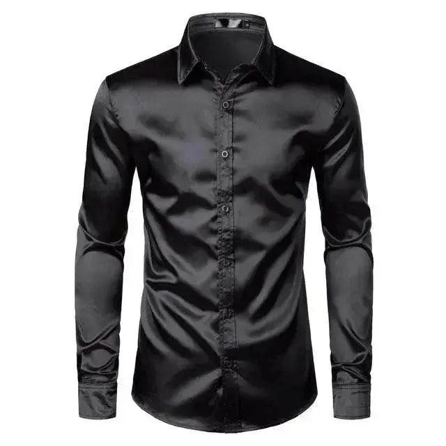 Chemise pour homme en fibre de polyalcool vinylique satinée à la mode - EX-STOCK Canada