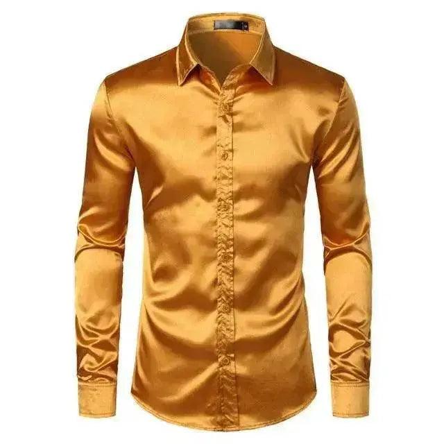 Chemise pour homme en fibre de polyalcool vinylique satinée à la mode - EX-STOCK Canada