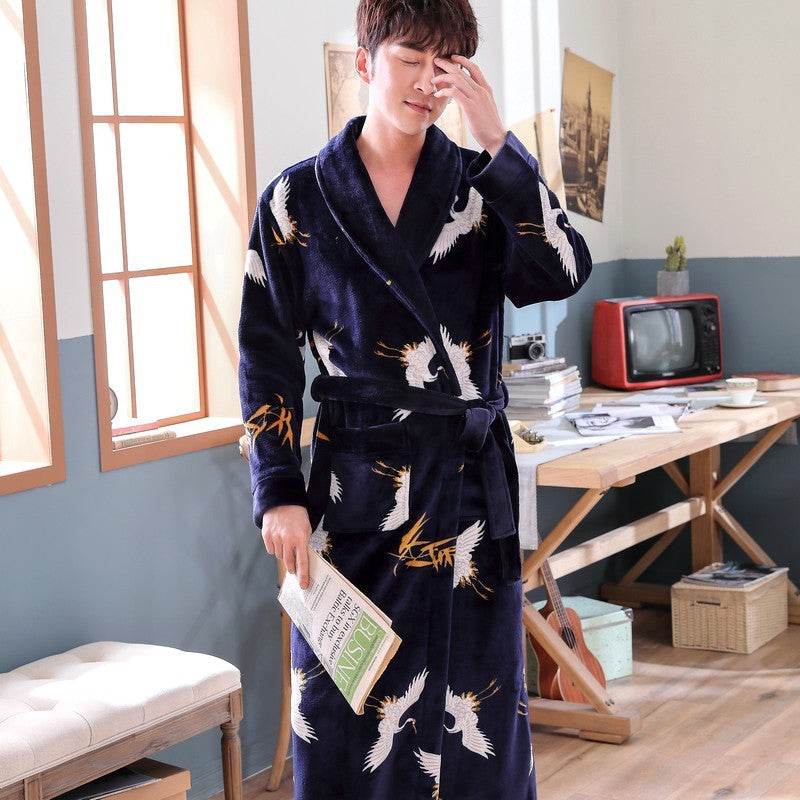 Men's Flannel Nightgown Pajamas Couple Winter EX-STOCK CANADA