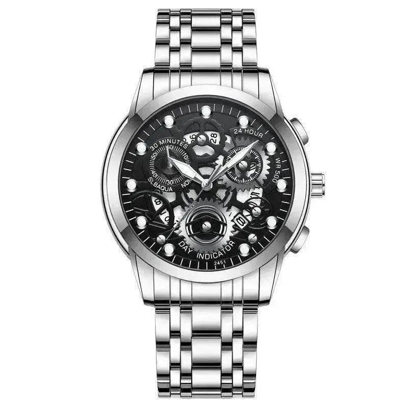 Montre pour homme à cadran creux quartz, montre d'affaires de luxe style squelette | EX-STOCK Canada