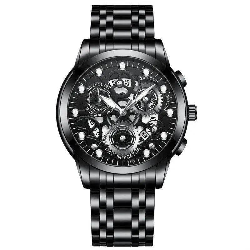 Montre pour homme à cadran creux quartz, montre d'affaires de luxe style squelette | EX-STOCK Canada
