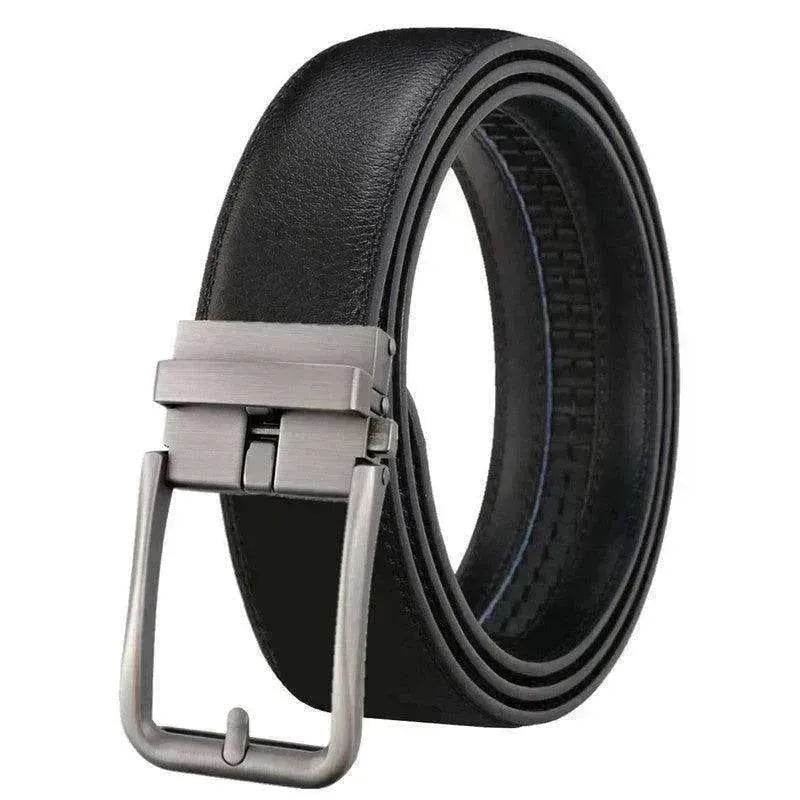 Men's Leather Belt Automatic Buckle Simple Hollow - EX-STOCK Canada