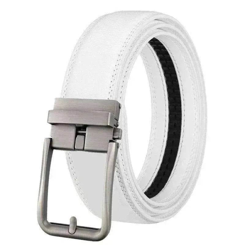Men's Leather Belt Automatic Buckle Simple Hollow - EX-STOCK Canada