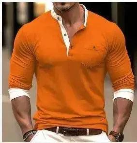 T-shirt homme à manches longues et col rond - EX-STOCK Canada
