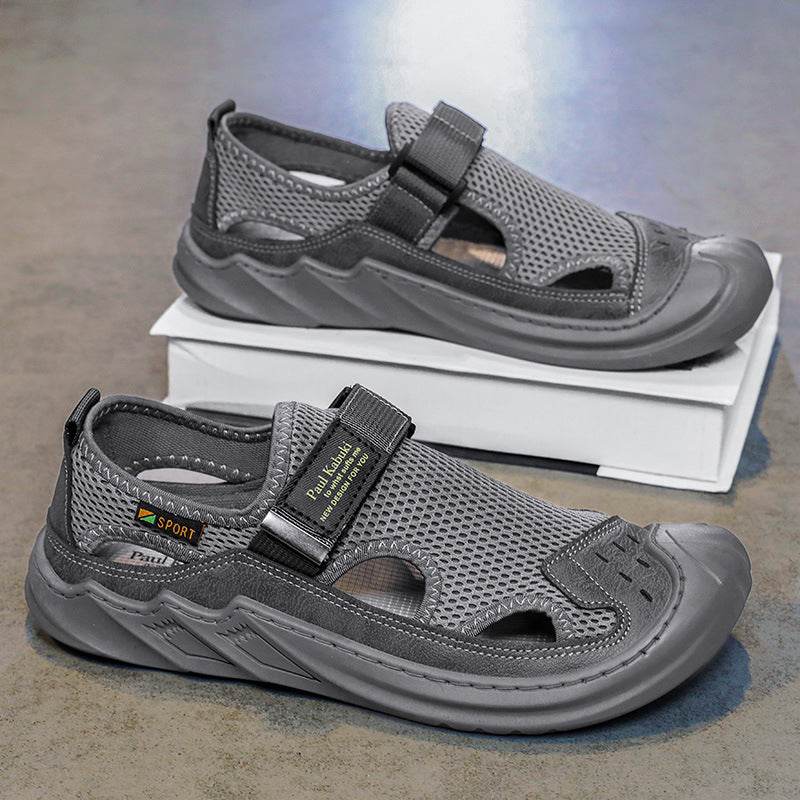 Men's Non-slip Wear-resistant Mesh Surface Hollowed Wading Sandals EX-STOCK CANADA