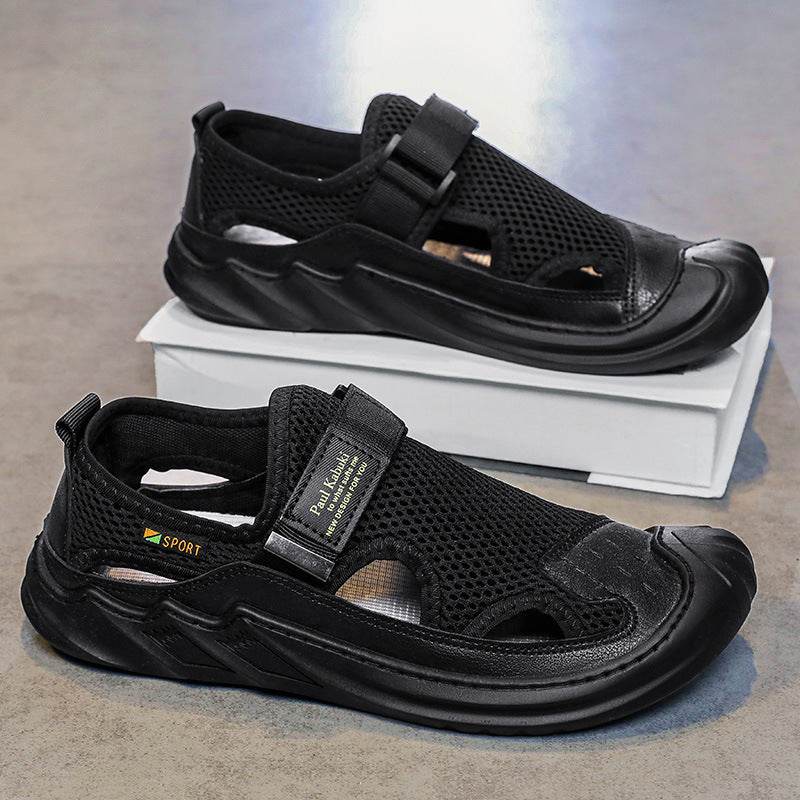 Men's Non-slip Wear-resistant Mesh Surface Hollowed Wading Sandals EX-STOCK CANADA