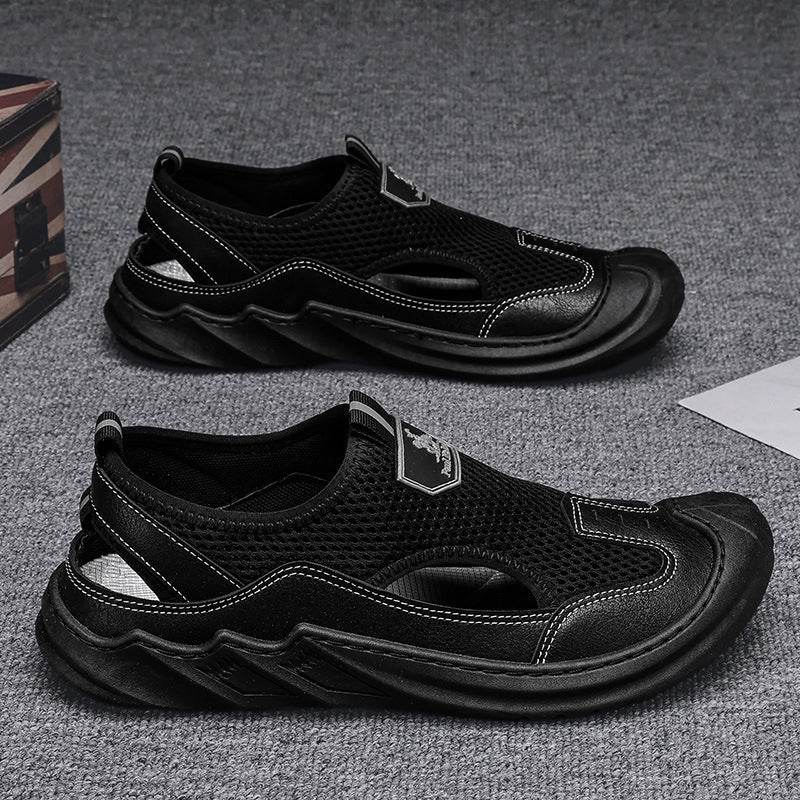 Men's Non-slip Wear-resistant Mesh Surface Hollowed Wading Sandals EX-STOCK CANADA