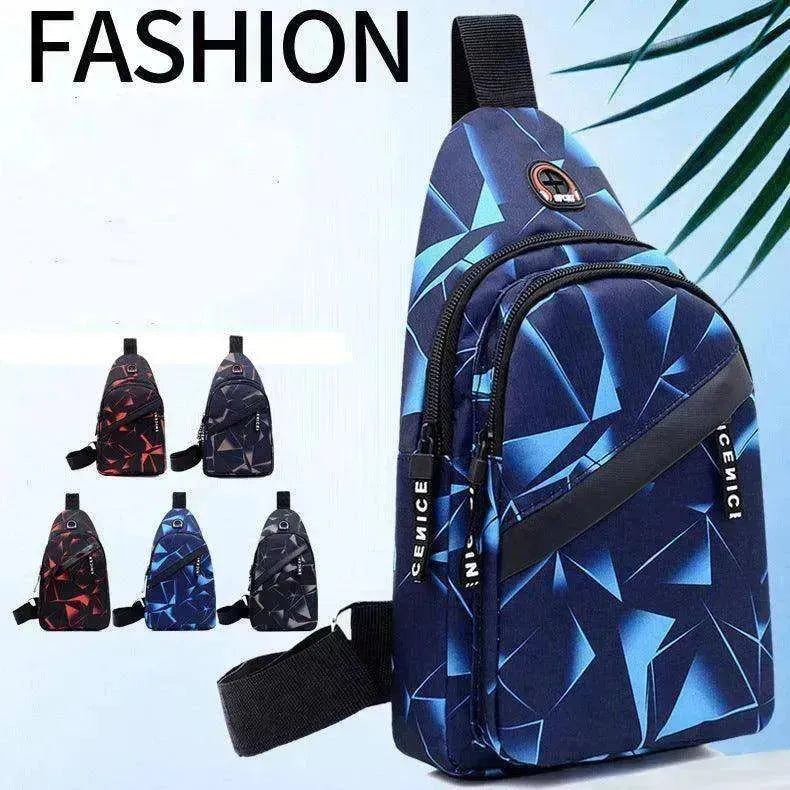 Sac bandoulière et poitrine pour hommes avec motif imprimé et accès aux écouteurs - EX-STOCK Canada