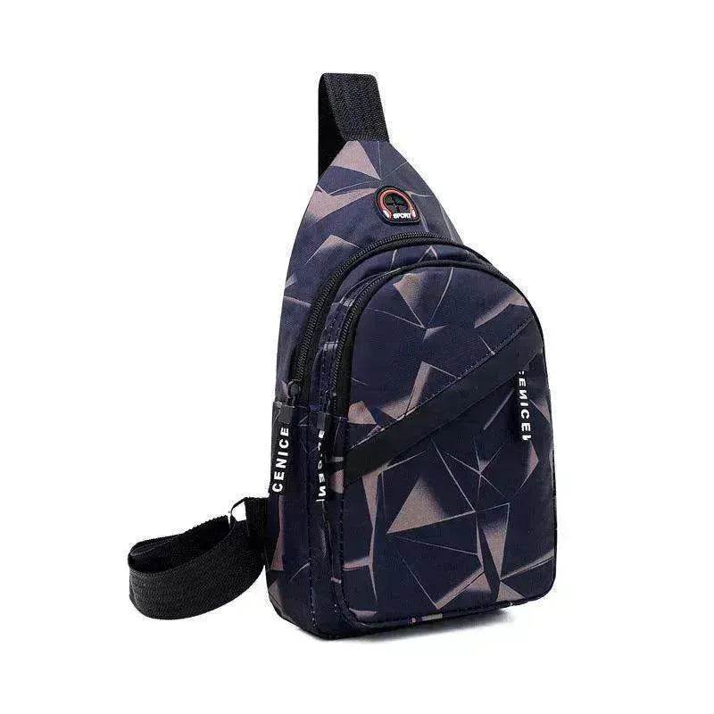 Men's Print Sling Chest & Crossbody Bag With Earphone access Design - EX-STOCK Canada