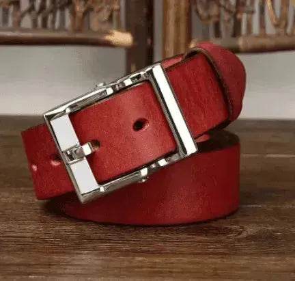 Men's Retro Leather All-match First Layer Cowhide Stainless Steel Buckle Belt - EX-STOCK Canada