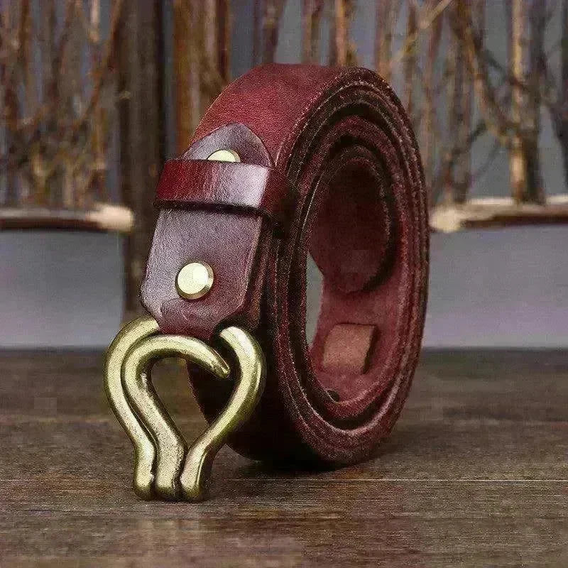 Men's Retro Thick Vegetable Tanned Cowhide Leather Belt - EX-STOCK CANADA
