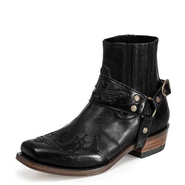 Men's Riding Boots With Low Heel Pointed Burnt Lace EX-STOCK Canada