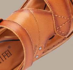 Men's Sandals Beach Shoes Top Layer Cattlehide Leather Fashion EX-STOCK CANADA