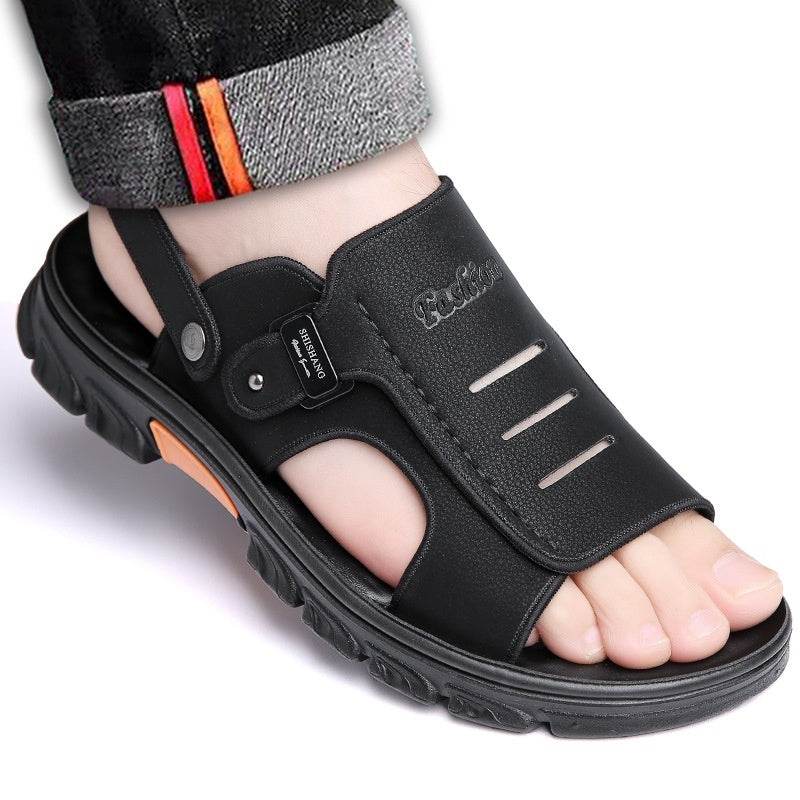 Men's Sandals Summer Slippers Dual-use Non-slip Wear-resistant Soft Bottom Beach Shoes EX-STOCK CANADA