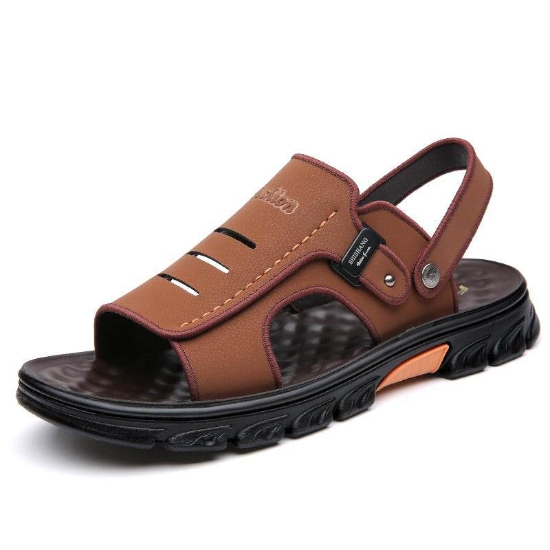 Men's Sandals Summer Slippers Dual-use Non-slip Wear-resistant Soft Bottom Beach Shoes EX-STOCK CANADA