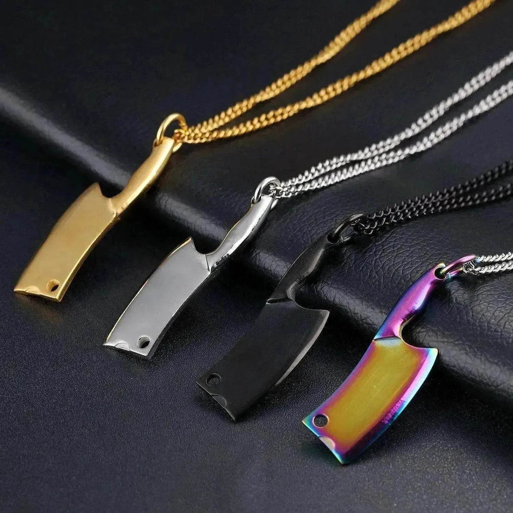 Men's Stainless Steel Necklace, Colorful Glare Classic Pendant - EX-STOCK Canada