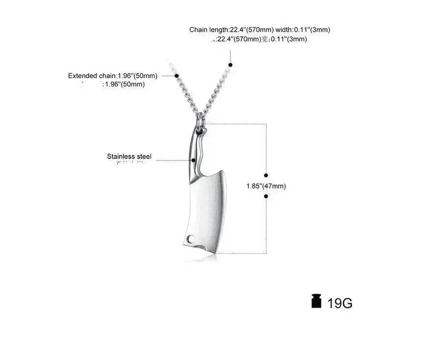 Men's Stainless Steel Necklace, Colorful Glare Classic Pendant - EX-STOCK Canada