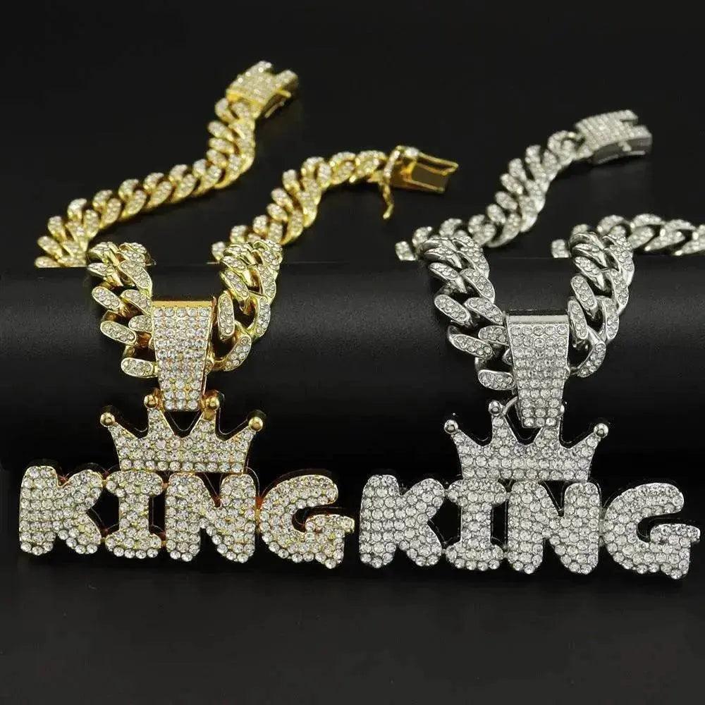 Collier pour hommes en alliage avec pendentif en diamant - EX-STOCK Canada