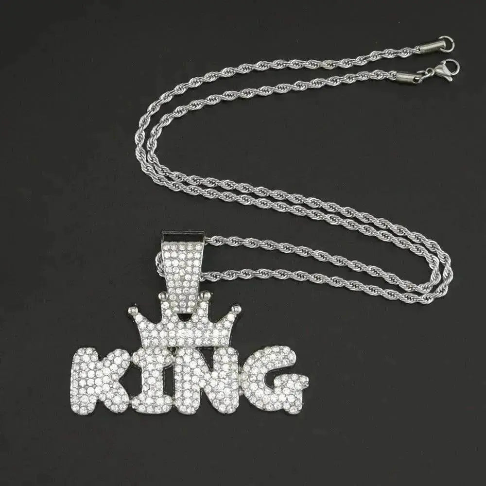 Collier pour hommes en alliage avec pendentif en diamant - EX-STOCK Canada